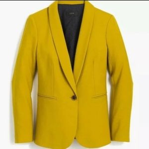 💥 NWT J.CREW MUSTARD YELLOW WOOL BLEND PARKE BLAZER CARDIGAN
